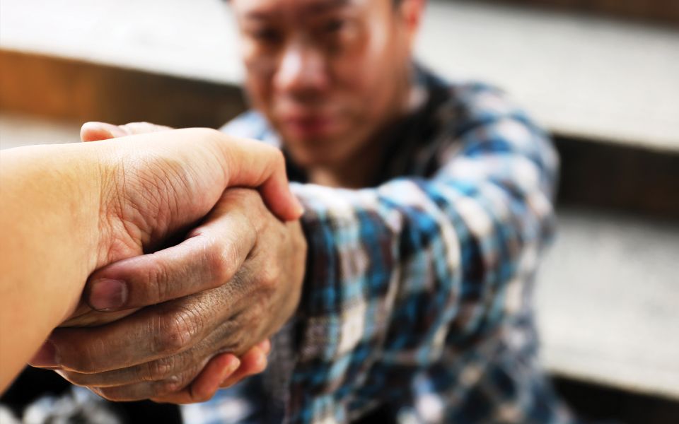 People holding hands